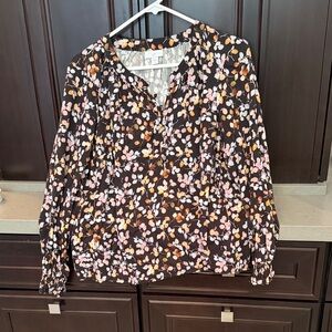 J. Jill Multicolor Floral Blouse